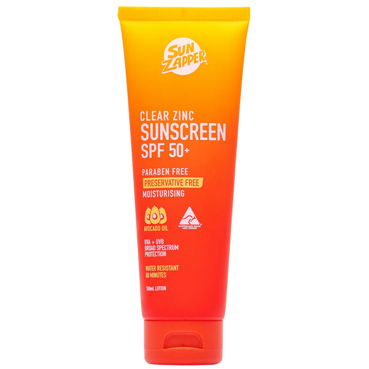 Clear Zinc Sunscreen SPF 50+ Zinc Oxide Mineral Sunscreen