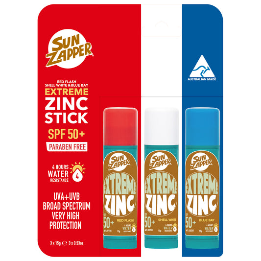 Extreme Zinc Sticks - 3-Pack: Red, White, Blue - SPF 50+ SPF 50+