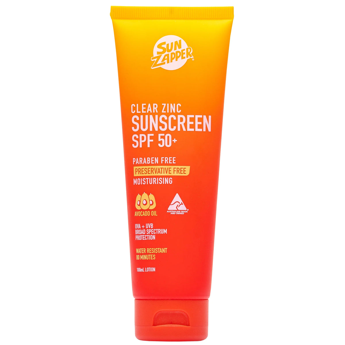 Clear Zinc Sunscreen SPF 50+ No White Cast Mineral - Sun Zapper