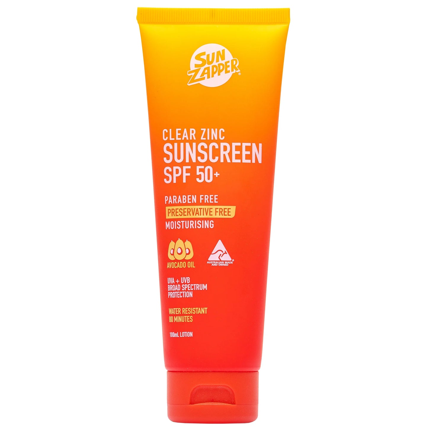 Clear Zinc Sunscreen SPF 50+ Zinc Oxide Mineral Sunscreen