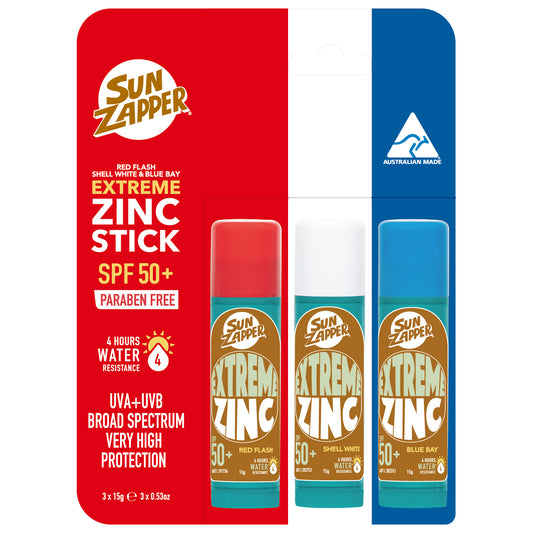 Extreme Value Triple Pack: Red, White, Blue - SPF 50+ Extreme Zinc Sticks