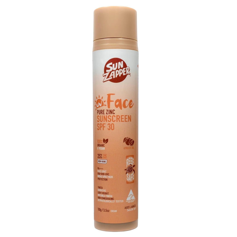 Pure Zinc Face Sunscreen SPF 30 – Tinted — Australian zinc sunscreen by Sun Zapper, made in Australia