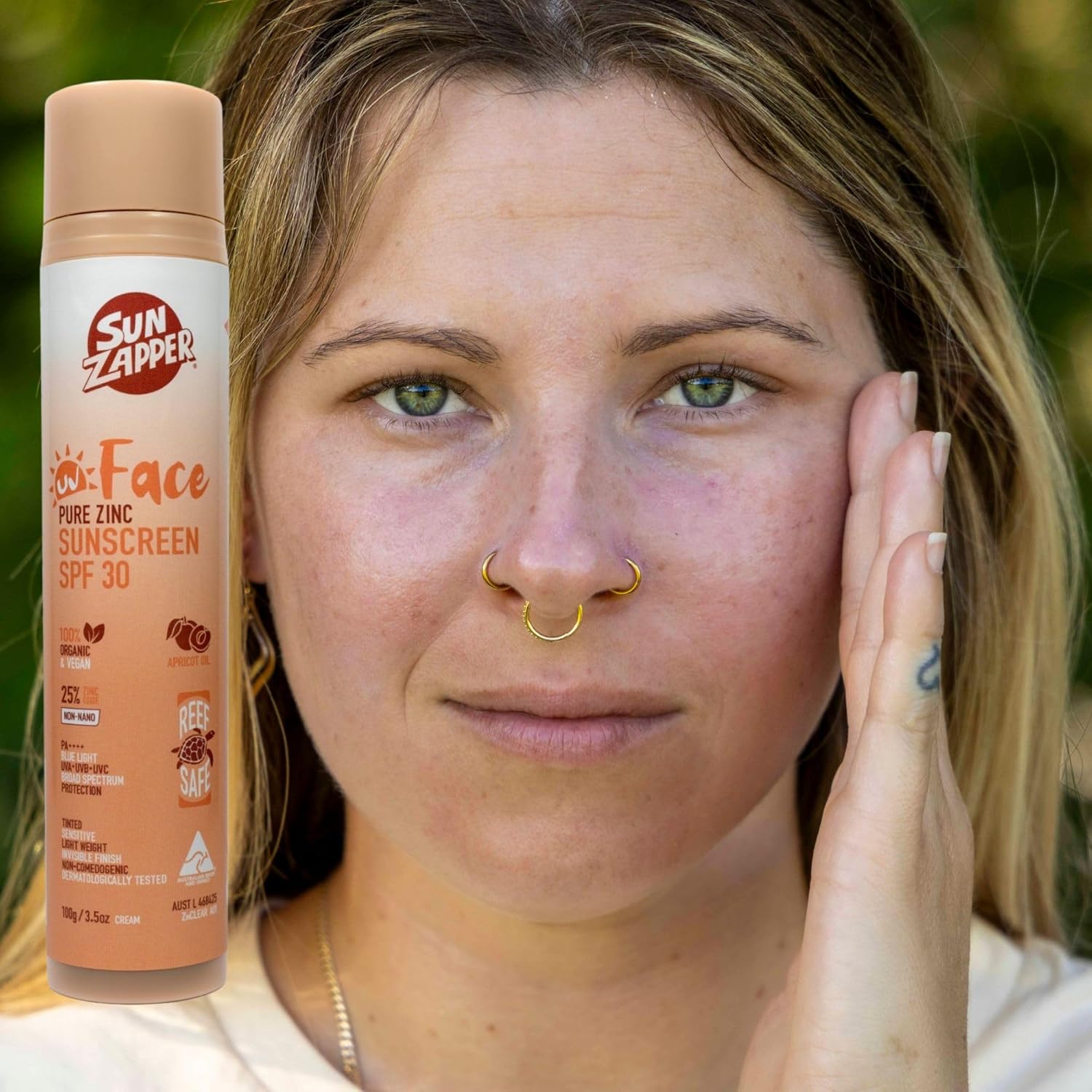Mineral Face Sunscreen SPF 30 Tinted Zinc Oxide - Sun Zapper — Sun