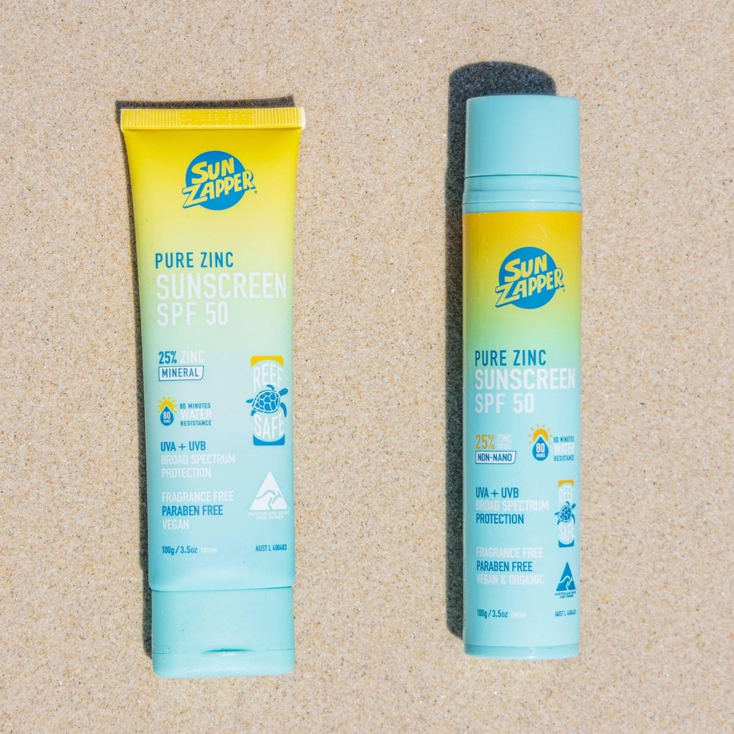 Pure Zinc Mineral Sunscreen SPF 50 – Reef Safe, Organic, Pump Bottle