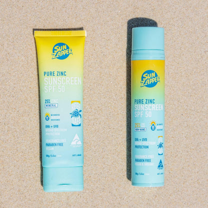 Pure Zinc Mineral Sunscreen SPF 50 – Reef Safe, Organic, Pump Bottle