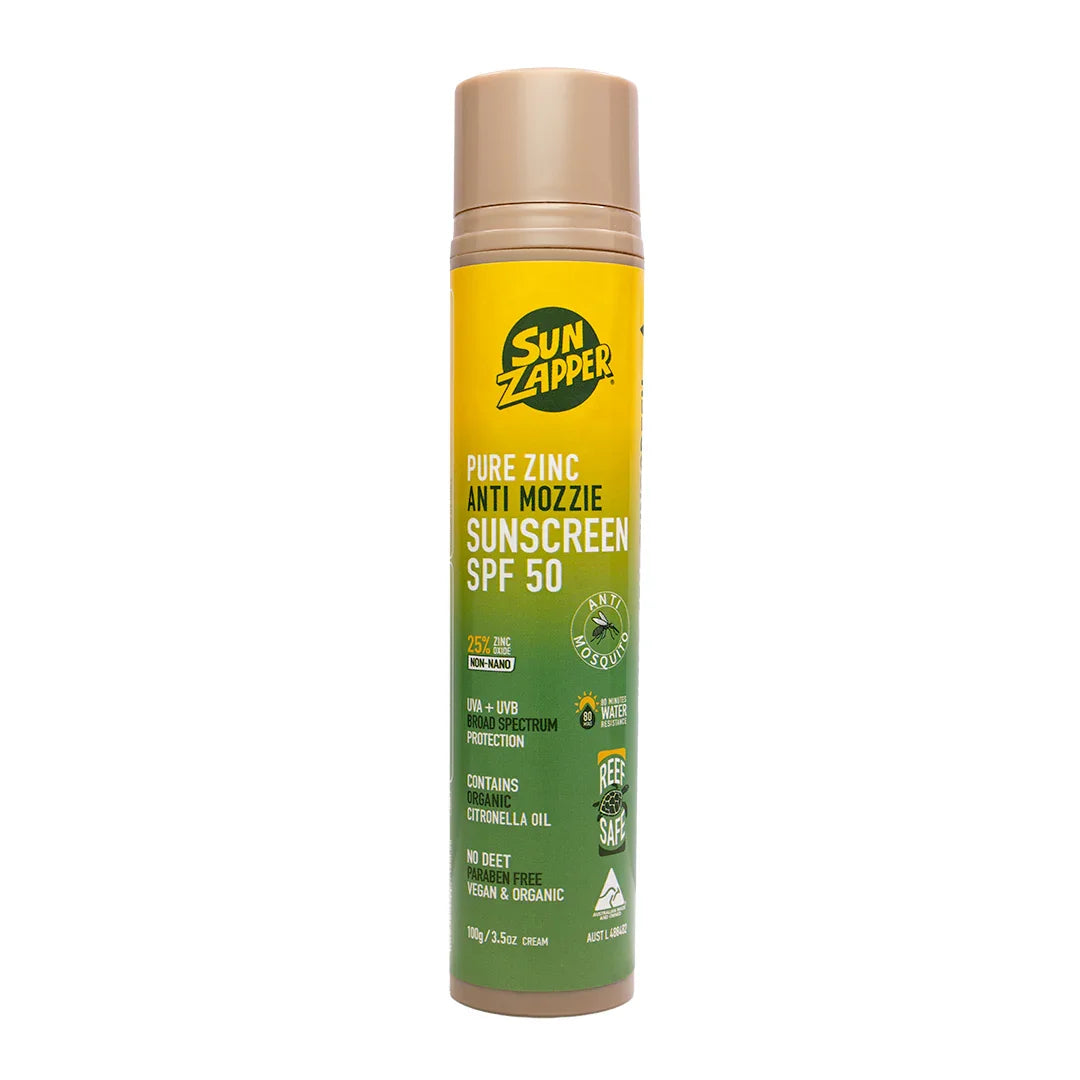 Mosquito Repellent Sunscreen SPF 50 – DEET-Free, Citronella, Reef Safe, Tinted