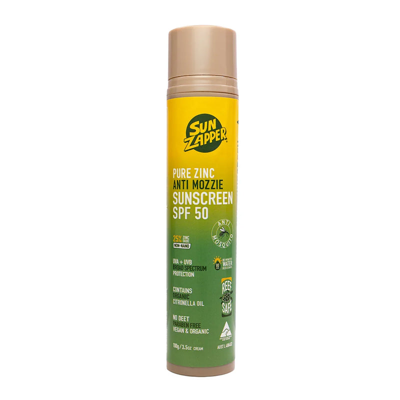 Mosquito Repellent Sunscreen SPF 50 – DEET-Free, Tinted — Australian zinc sunscreen by Sun Zapper, made in Australia