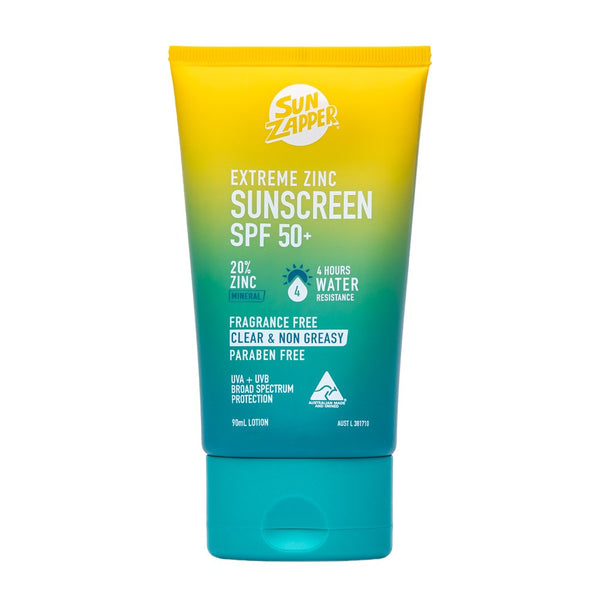 Extreme Zinc Sunscreen Lotion SPF 50+ — Sun Zapper Australian zinc sunscreen