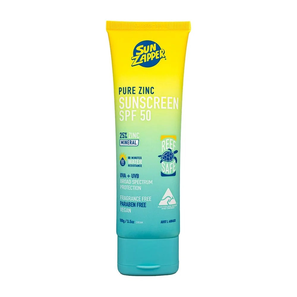 Reef Safe Mineral Sunscreen SPF 50 25% Zinc Oxide - Sun Zapper