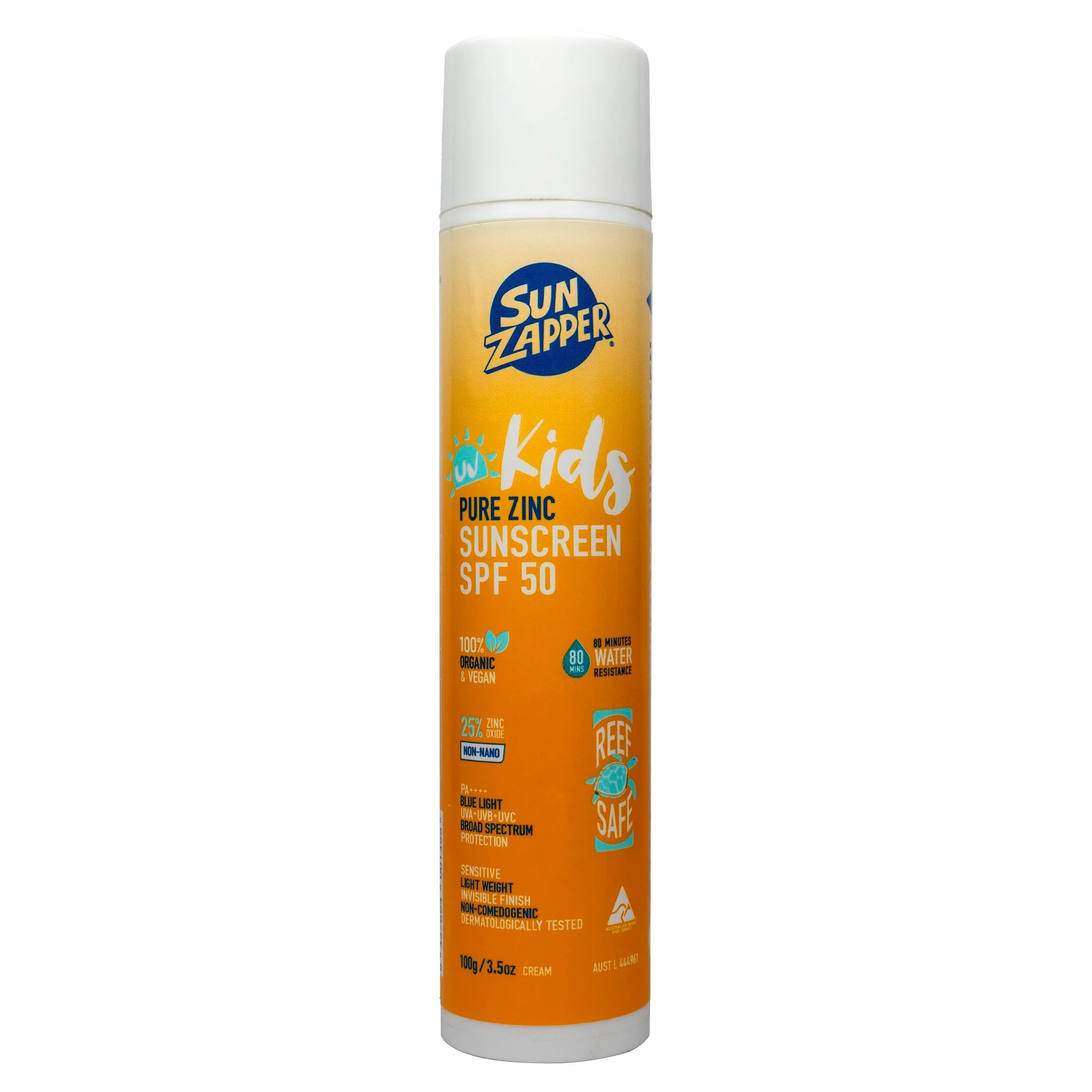 Kids Sunscreen SPF 50 Mineral Zinc Oxide Reef Safe - Sun Zapper