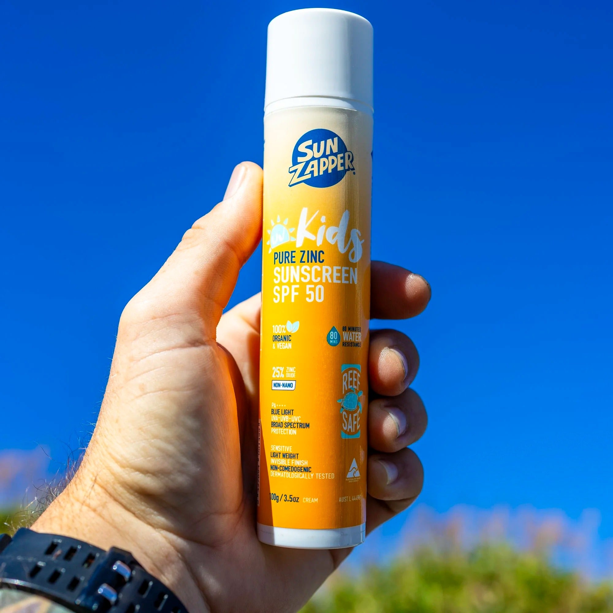 Kids Sunscreen SPF 50 Mineral Zinc Oxide Reef Safe - Sun Zapper